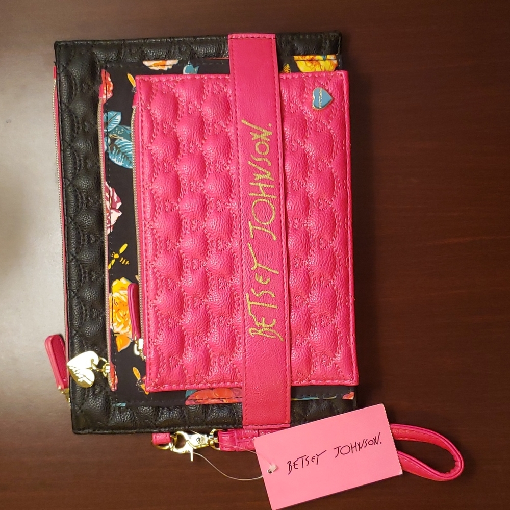 Betsey Johnson 3-piece clutch set